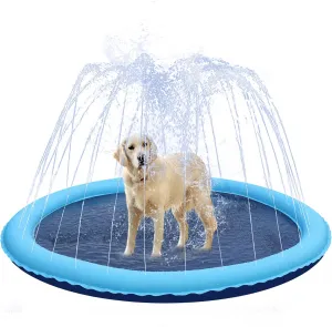 Splash Pad for Dogs & Kids - Inflatable Water Summer Pool Toys, Outdoor Play Mat - 59''