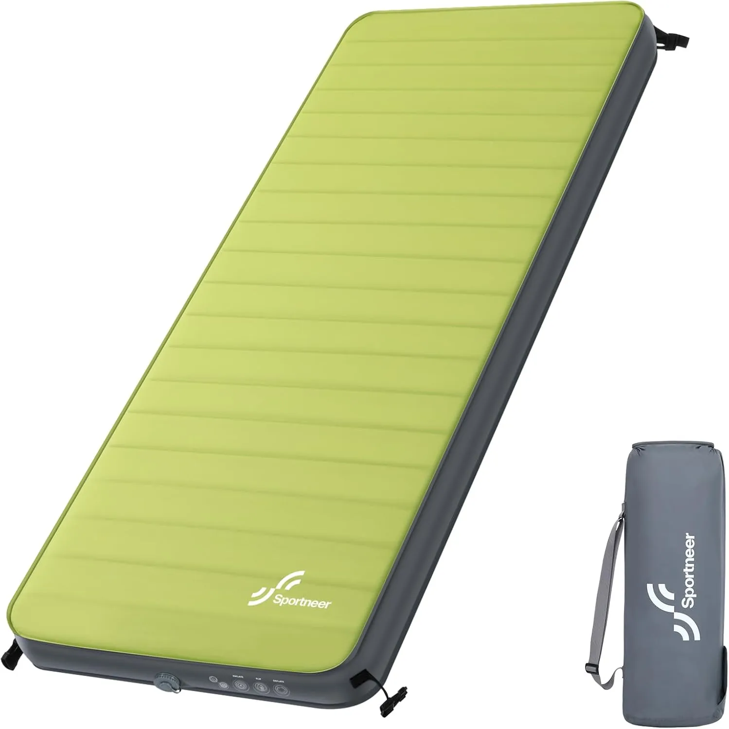 Sportneer Self Inflating Sleeping Pad, 4" Ultra-Thick Elasticity Foam Sleeping Mats for Camping, 4-Season Insulated Durable Camping Mat Air Mattress for Car Travel Tent Home, 78" x 30"