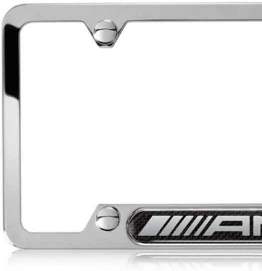 Stainless Steel A-M-G License Plate Frame