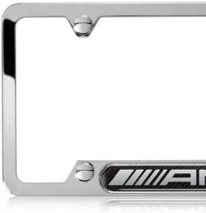 Stainless Steel A-M-G License Plate Frame