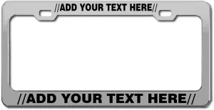 Stainless Steel Chrome Customizable License Plate Frame Automobile Auto Tag Cover