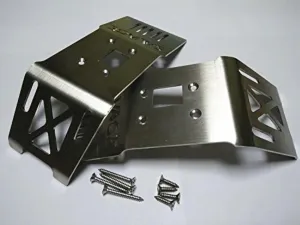 Stainless Steel Front   Rear Skid Plate Chassis Protect Armor Guard for HPI 1/8 Savage Flux HP XL 4.6 5.9