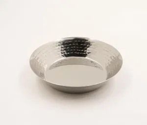 Stainless Steel Hammered Parat Plate | Parat Plate | Quarter Plates | Snack Plate | Nasta Plate | Dessert Plate Set | Mirror Finish | Parat Plate for Kitchen or Home | 19 cm approx (Large)