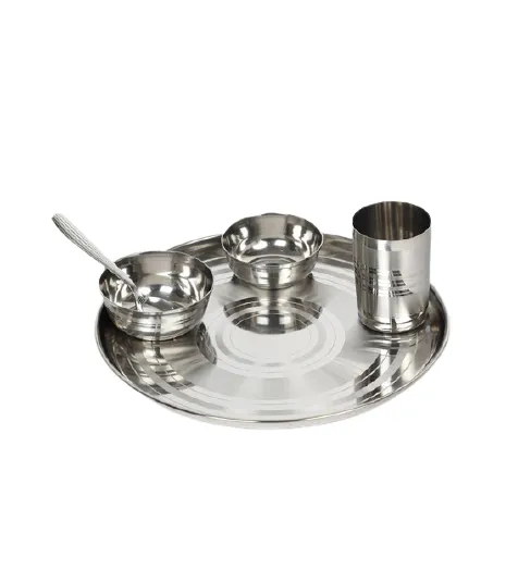Stainless Steel Heavy Gauge Thali Set, Set of 5 pieces, 12"