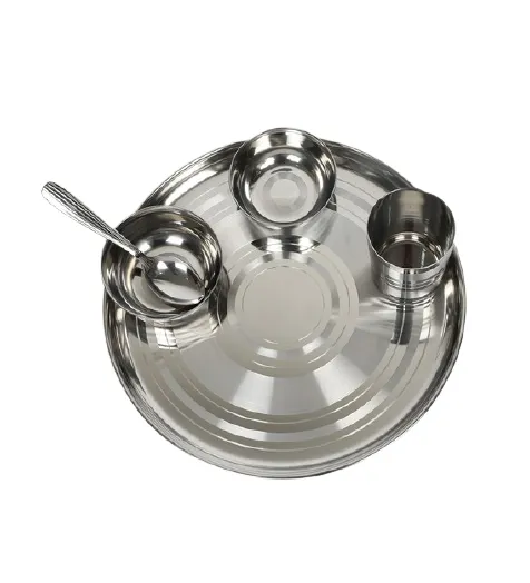 Stainless Steel Heavy Gauge Thali Set, Set of 5 pieces, 12"