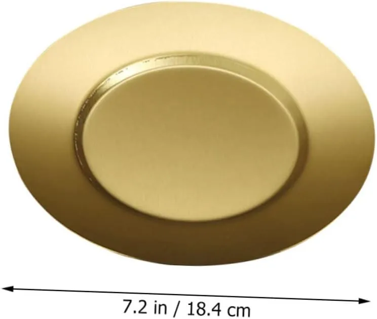 Stainless Steel Plate Dinner Child-safe Round Edge Large Plate Dessert Serving Dishwasher Safe