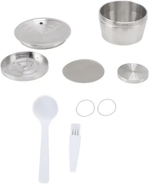 Stainless Steel Reusable Coffee Capsule Kit Filter Gasket Brush Spoon for EDG DG325 LUMIO Mini Me Color Coffee Machine