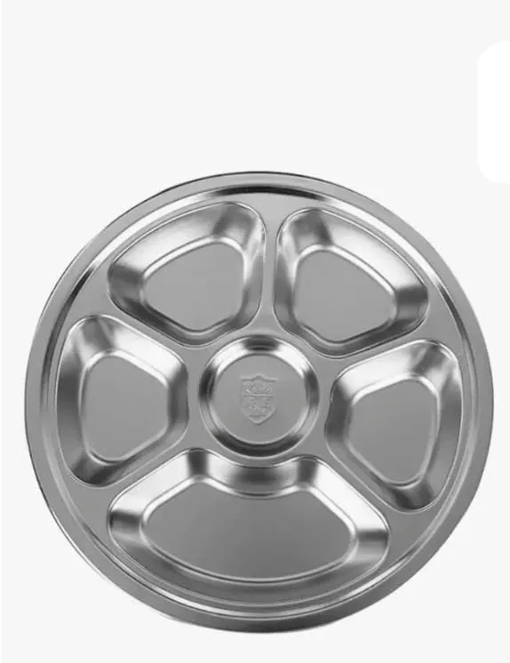 Stainless Steel Round Divided Dinner Plate