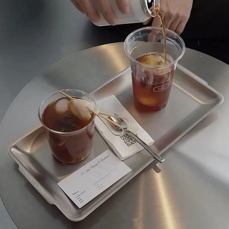 Stainless Steel Serving Plate For Coffee & Snack