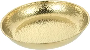 Stainless Steel Serving Plate Hammered Design Outdoor Dinner Plate for Bbq Camping and Family Gatherings Nonslip Surface Easy to Clean Stylish Finish