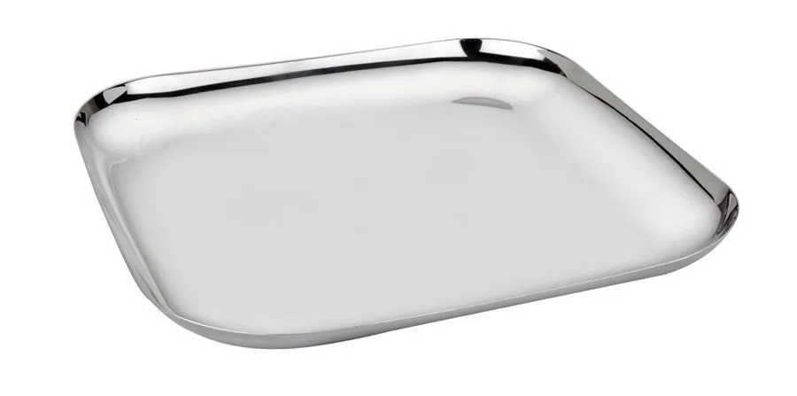 Stainless Steel Square Shape Dinner Plate or Platter, 12'' x 12"