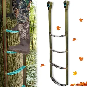 Step Climbing Aider,Climbing Stick Aiders for Hunting Rope Ladders Tree Steps Aider Treestand Gear Camo Foot Ascender Step Plate Stands Saddle Hang Strap Climb Sticks Equipment Tool,Thick