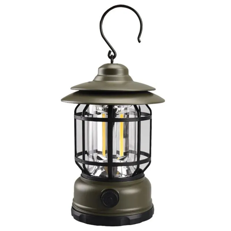 Stepless Dimming COB Portable Waterproof Rechargeable Camping Lantern