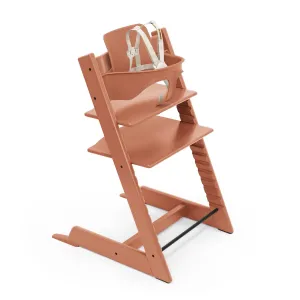 Stokke Tripp Trapp High Chair 2, Terracotta - Includes Chair   Baby Set with Removable Harness for Children 6-36 Months - Adjustable, Ergonomic & Easy to Clean