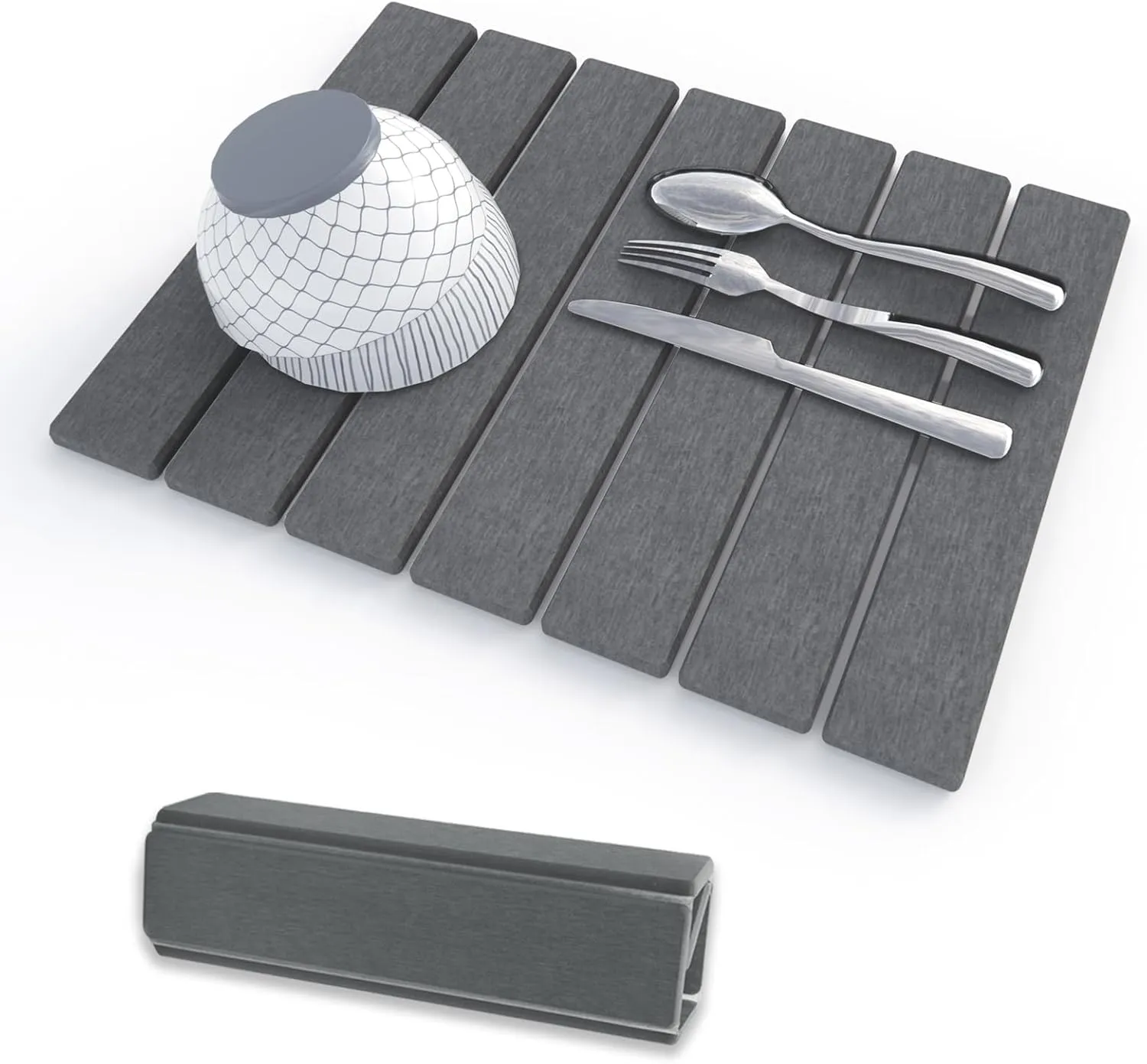 Stone Dish Drying Mats for Kitchen Counter, 16x12 Heat-resistant Quick Dry Collapsible Super Absorbent Diatomaceous Earth Pad for Dishes Bottles Cups, Fits Any Countertop