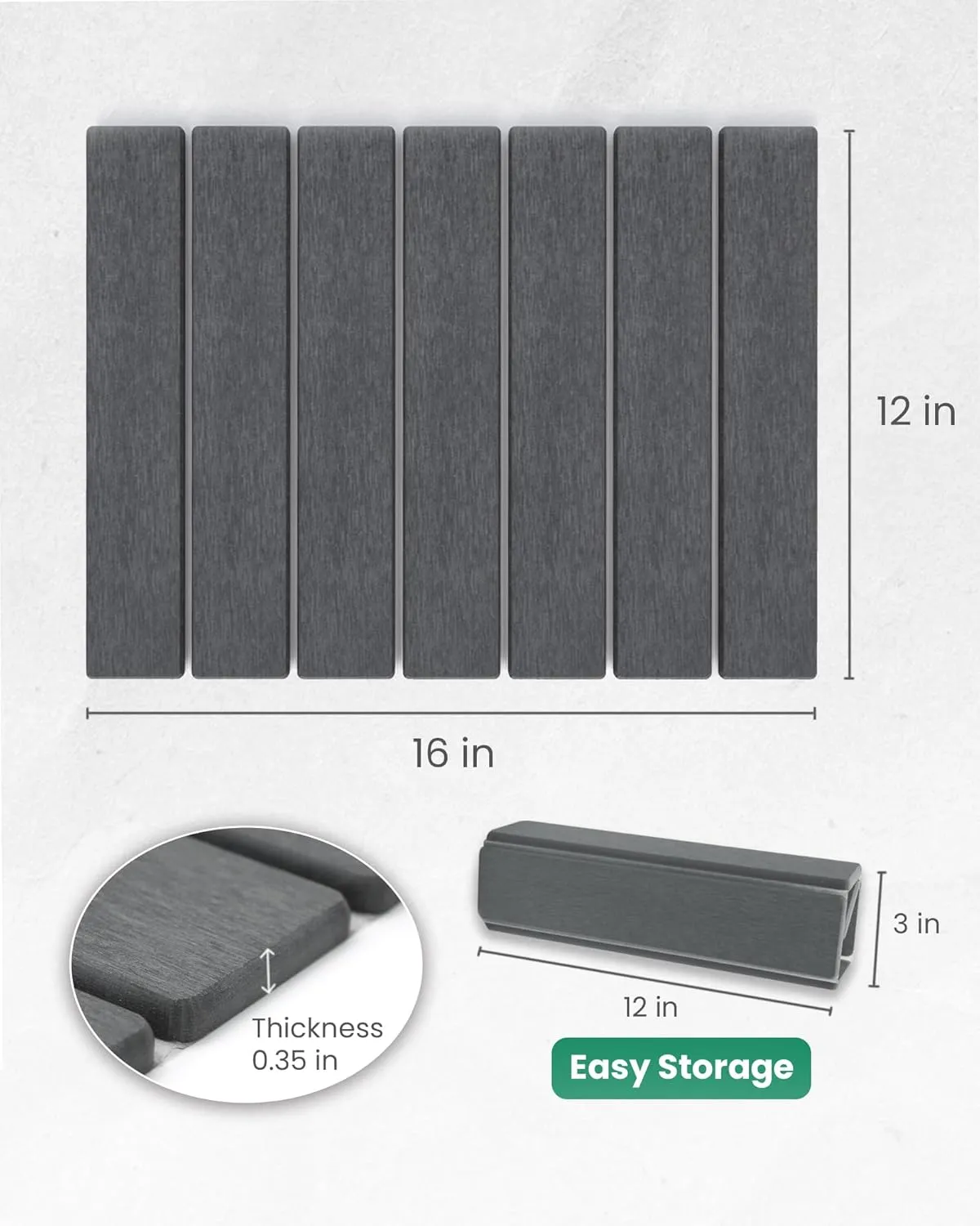 Stone Dish Drying Mats for Kitchen Counter, 16x12 Heat-resistant Quick Dry Collapsible Super Absorbent Diatomaceous Earth Pad for Dishes Bottles Cups, Fits Any Countertop