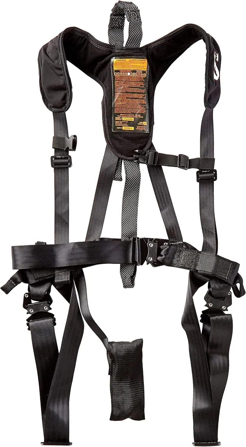 Summit Treestands Men's Sport Safety Harness, Medium, Black