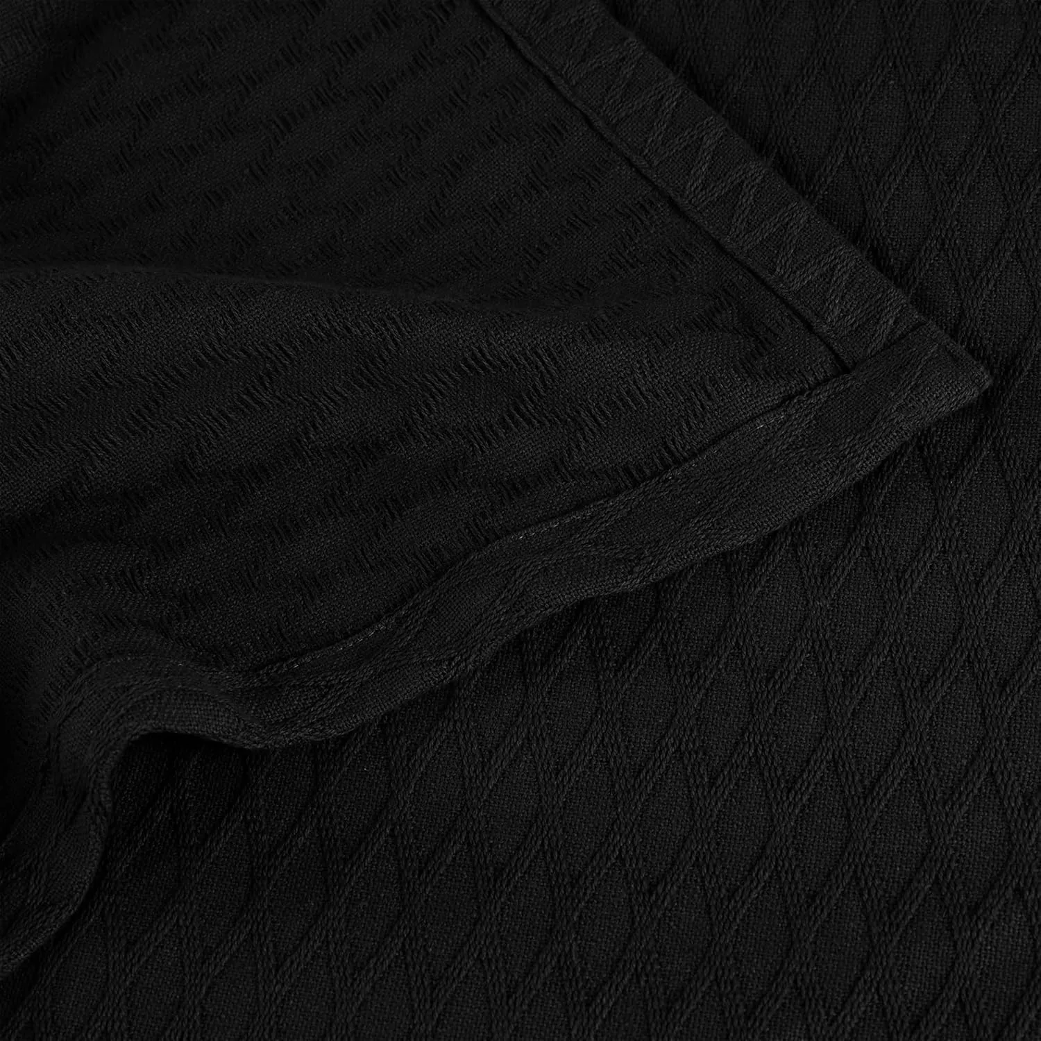 Superior 100% Cotton Thermal Blanket, Soft and Breathable Cotton for All Seasons, Bed Blanket and Oversized Throw Blanket with Luxurious Diamond Weave - King Size, burgundy