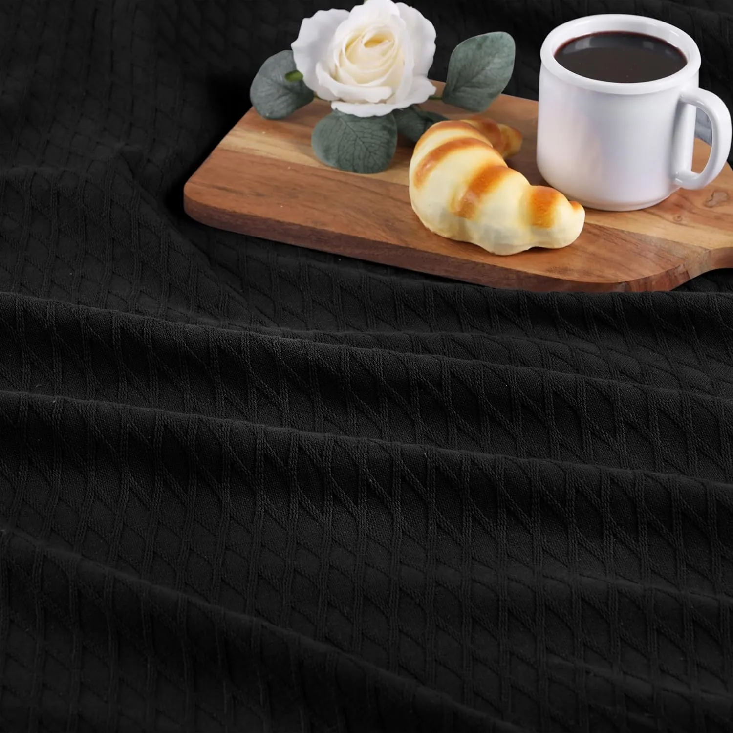 Superior 100% Cotton Thermal Blanket, Soft and Breathable Cotton for All Seasons, Bed Blanket and Oversized Throw Blanket with Luxurious Diamond Weave - King Size, burgundy