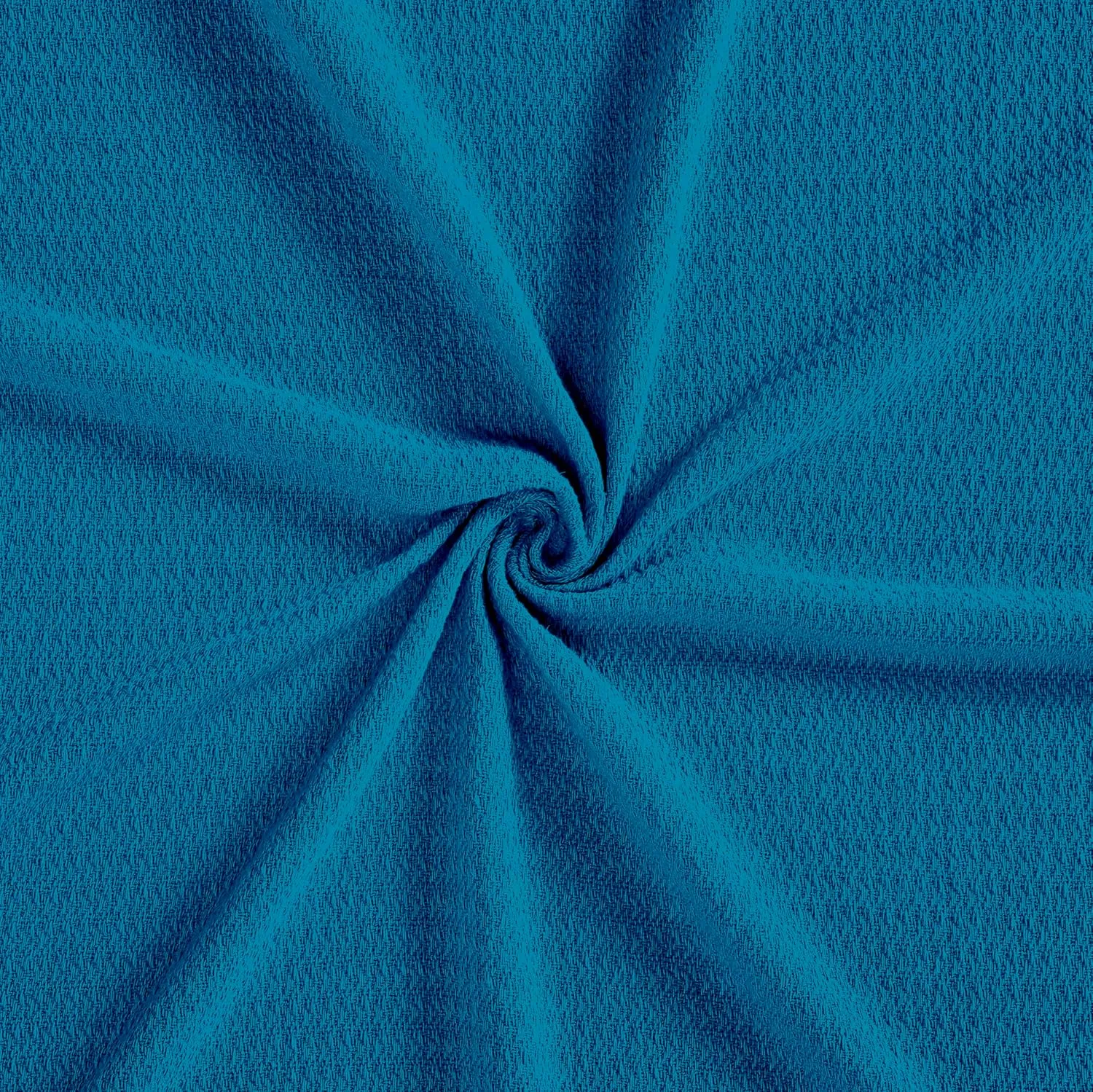 Superior Waffle Weave Cotton Blanket, for Picnic, Beach, Traveling or Camping, Comfy Blanket, Bedroom Decor, Essentials, Cover for Bed, Couch, Lounging, Honeycomb Knit, Twin, Azure