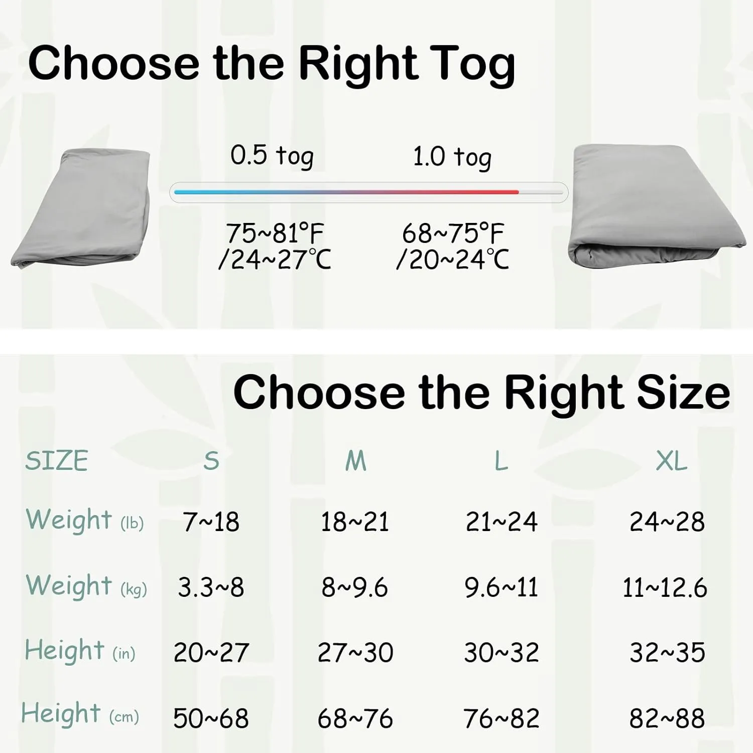 Supersoft Rayon Made from Bamboo Sleep Sack 12-18 Months 0.5 Tog Lightweight Toddler Sleep Sack Baby Wearable Blanket with 2-Way Zipper Summer Unisex Sleeping Bag for Babies (2 Pack) Blue & Gray