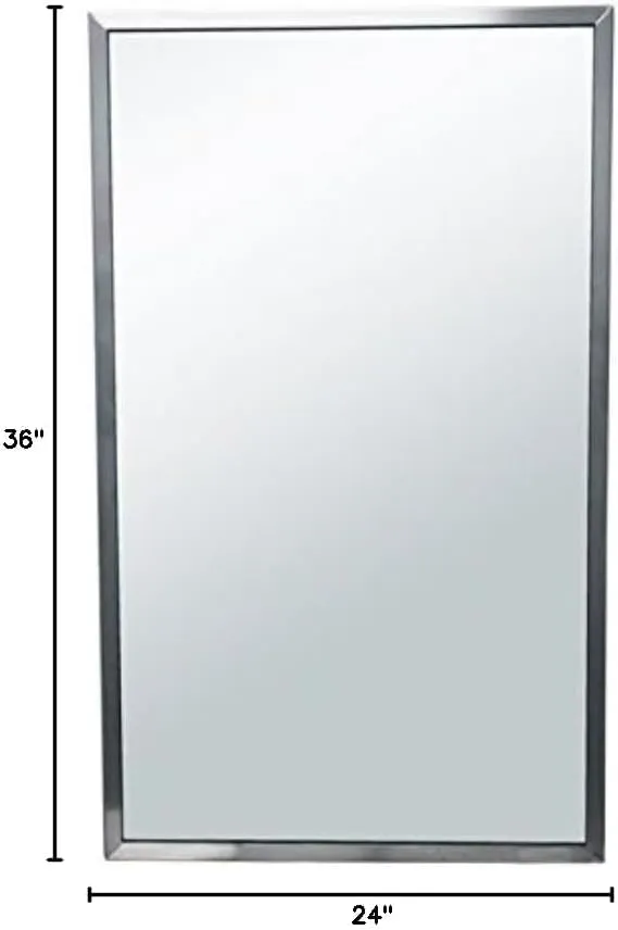 T-1024-36-SS Commercial Restroom Mirror, 24-inch x 36-inch