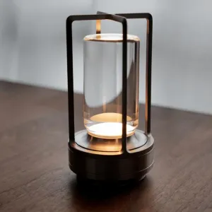 Taavita Crystal Lantern | Modern Table Lamp with LED Light for Indoor and Outdoor Use