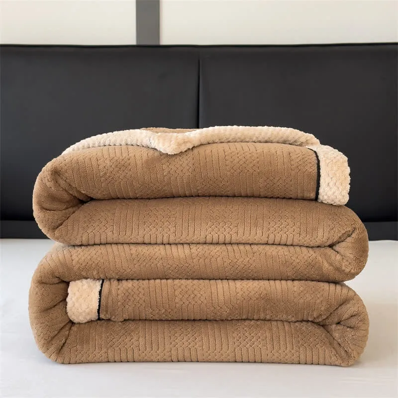 Taavita Fluffy Reversible Fleece Warm Blanket
