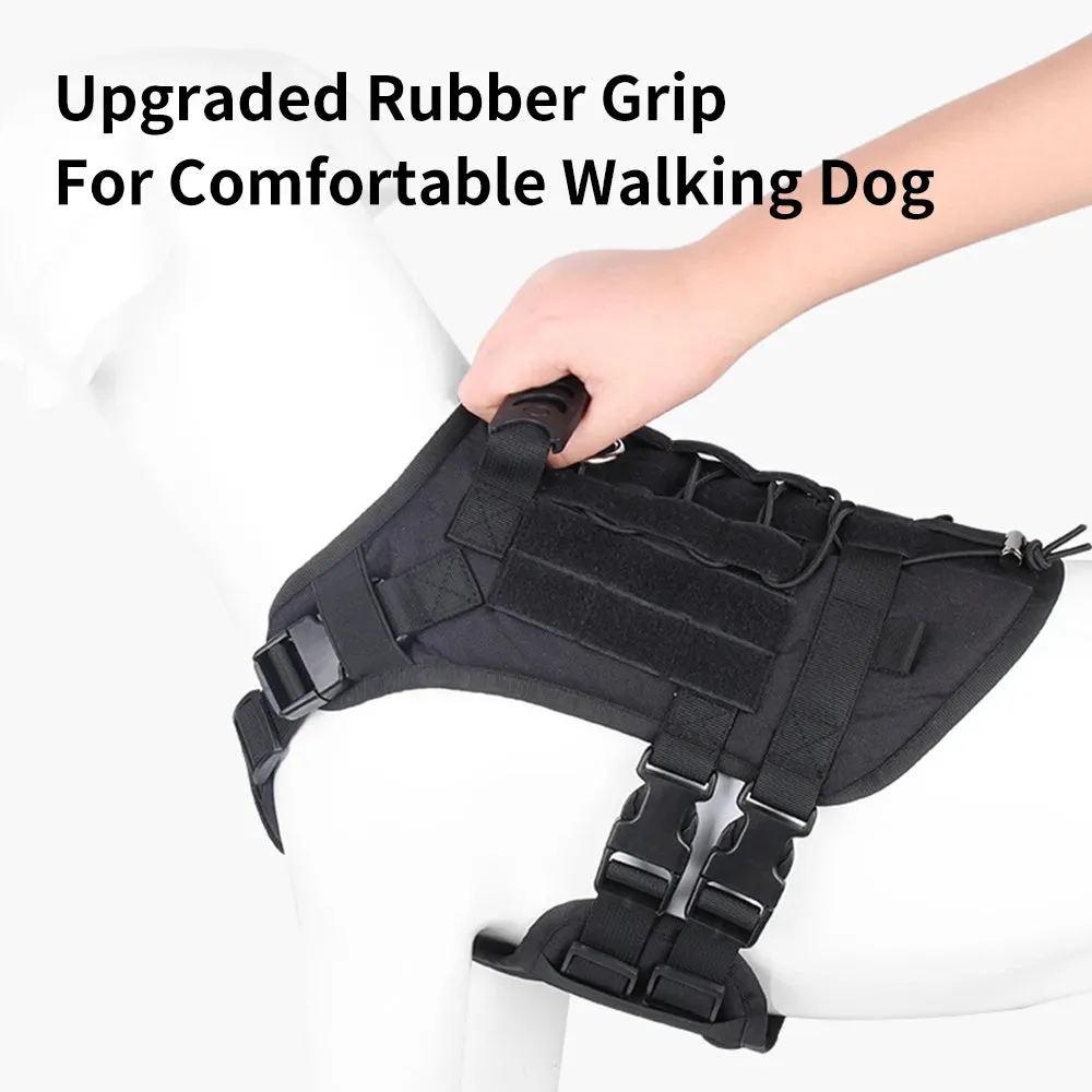 Tactical Dog Harness Vest for Training & Walking, Medium & Large Dogs