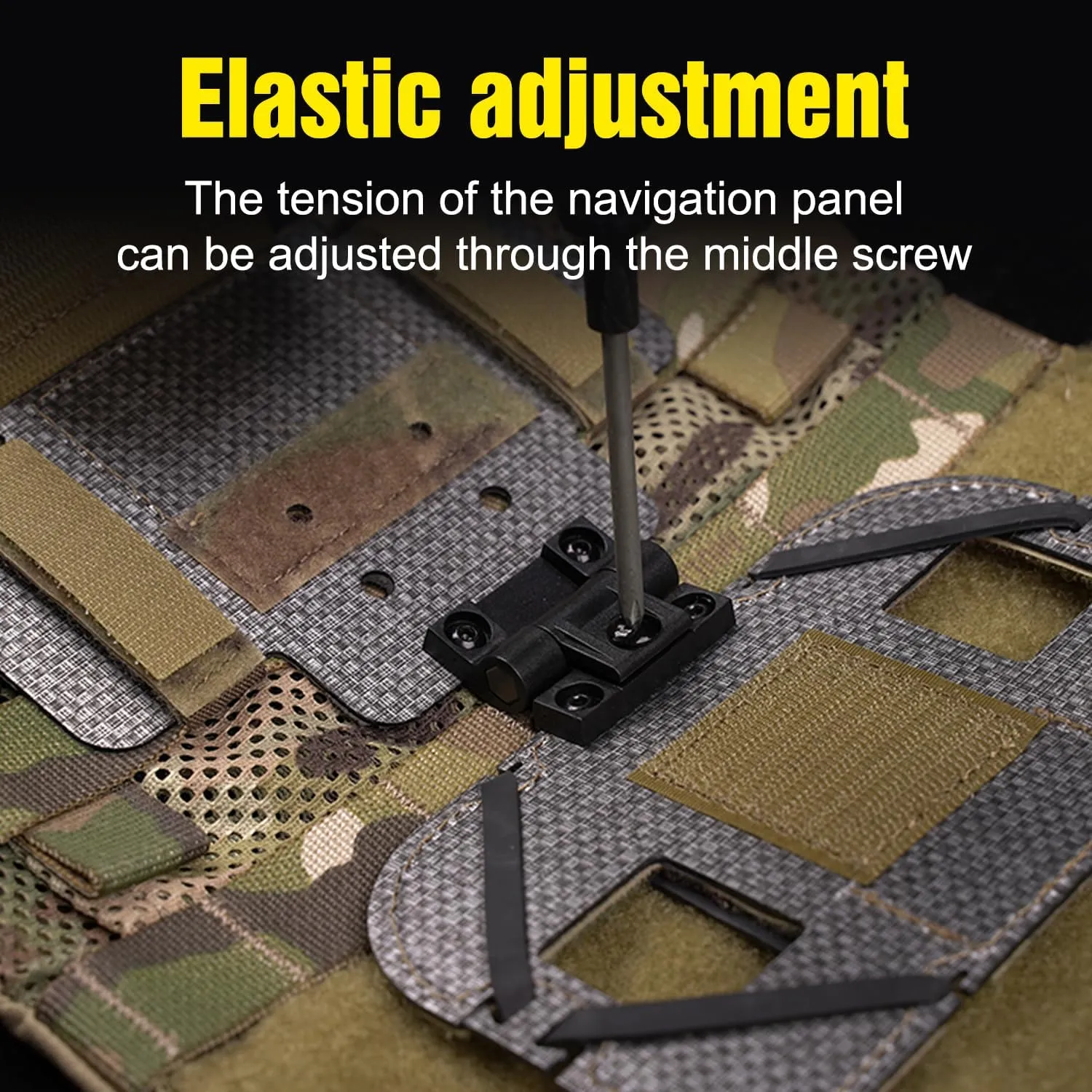 Tactical Plate Carrier MOLLE Vest Phone Holder Universal Cell Phone Chest Mount Pouch Adjustable Foldable Navigation Phone Board Attachment for 4.7"-6.7" Outdoor Sports (Tan)