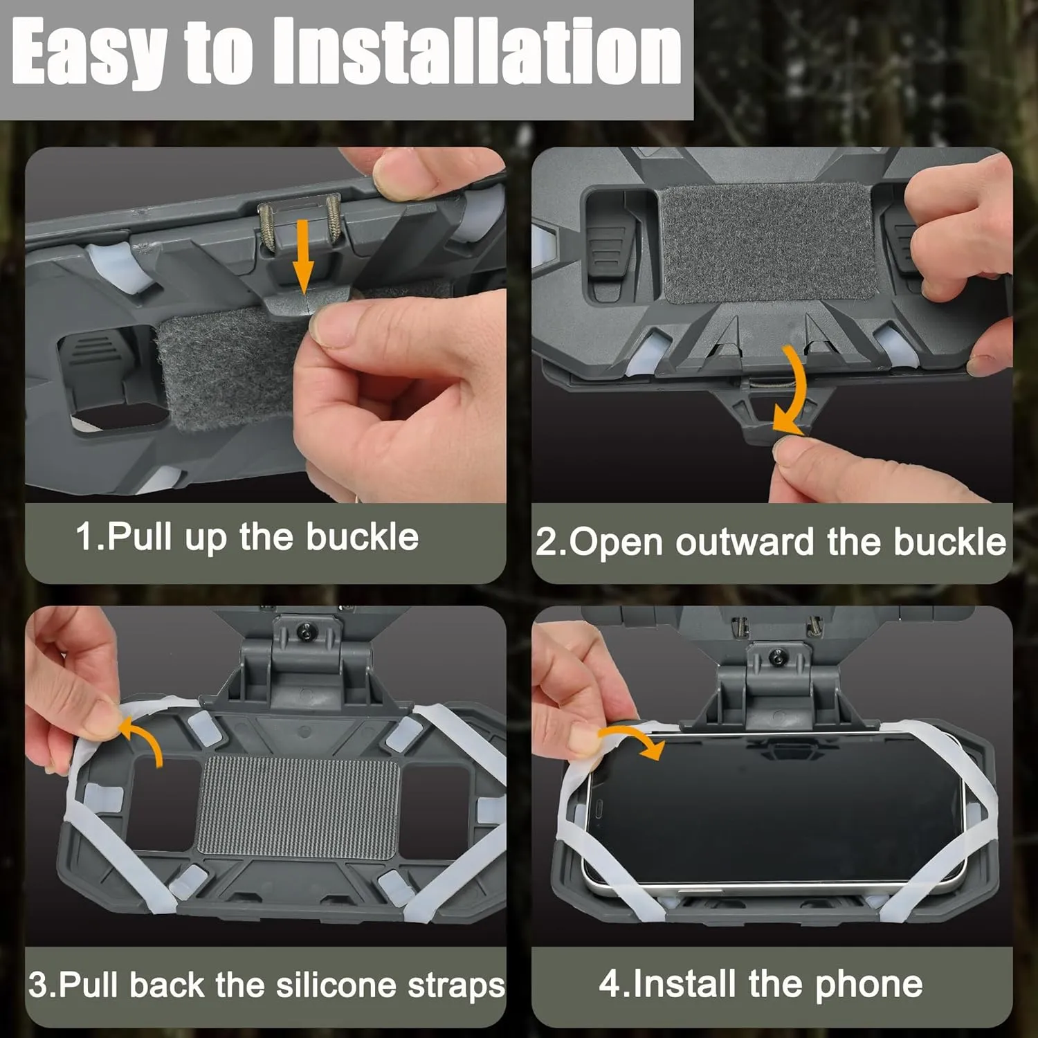 Tactical Plate Carrier Phone Mount, Universal Molle Phone Holder,Tactical Phone Holder Foldable Navigation Board for Tactical Vest Attachments