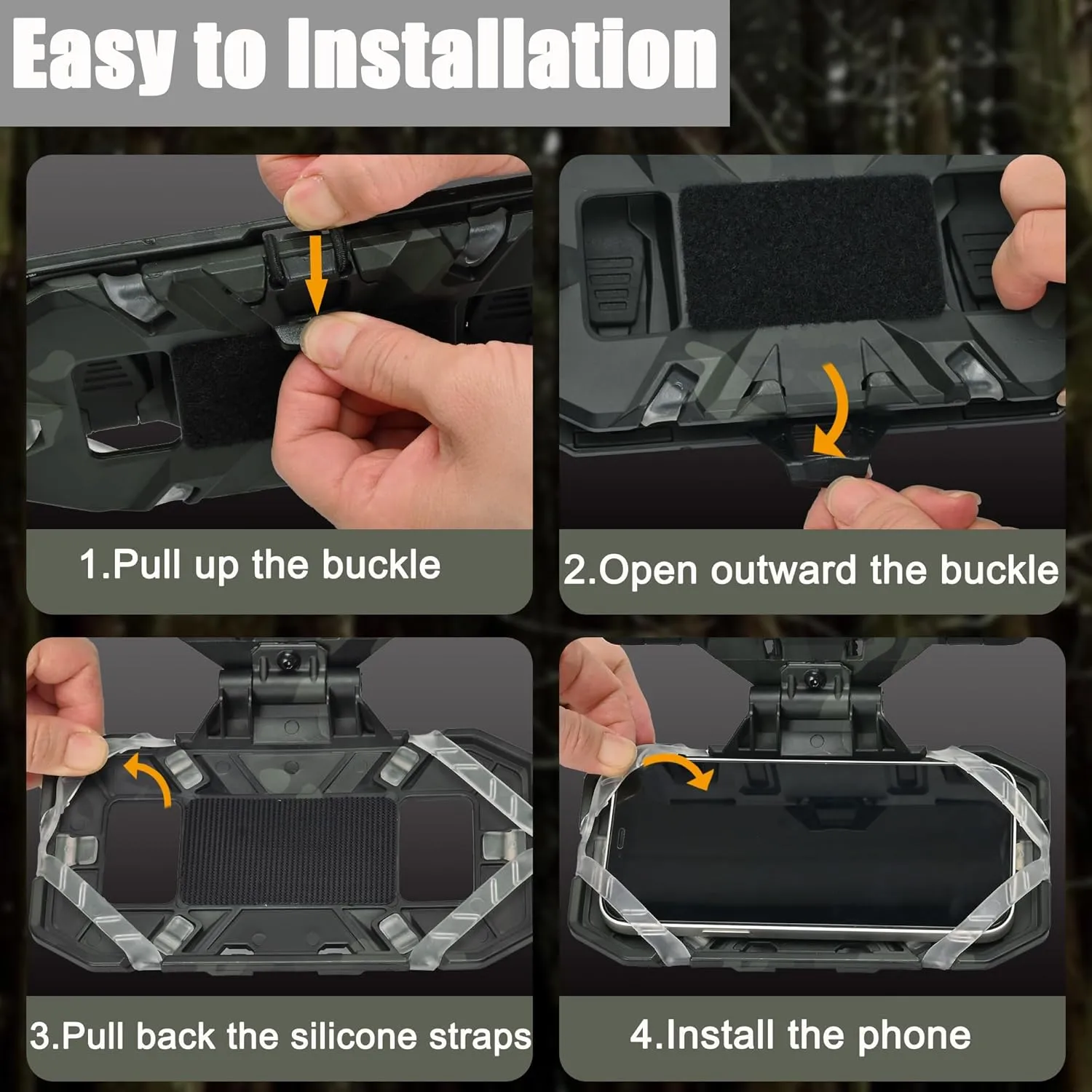 Tactical Plate Carrier Phone Mount, Universal Molle Phone Holder,Tactical Phone Holder Foldable Navigation Board for Tactical Vest Attachments