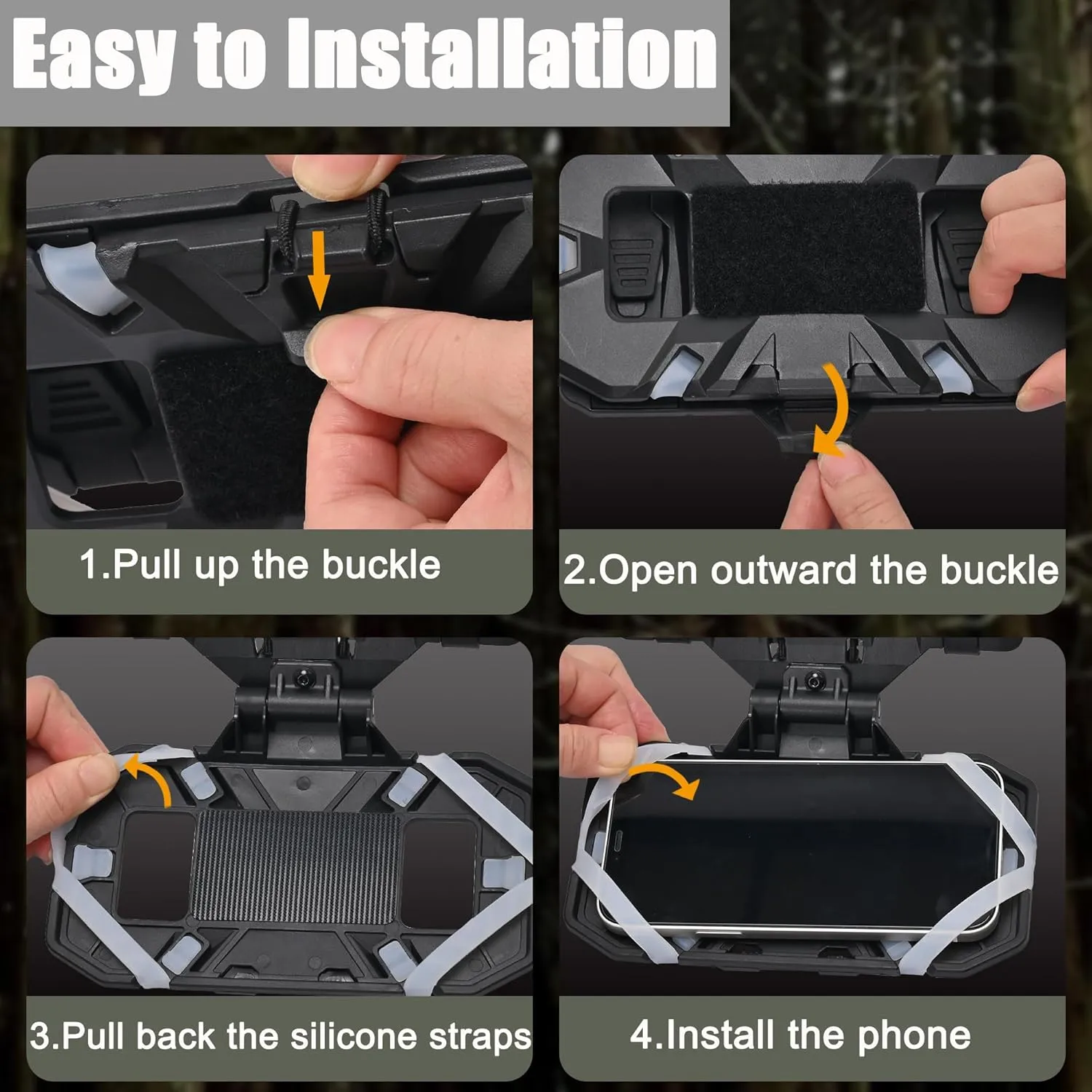 Tactical Plate Carrier Phone Mount, Universal Molle Phone Holder,Tactical Phone Holder Foldable Navigation Board for Tactical Vest Attachments