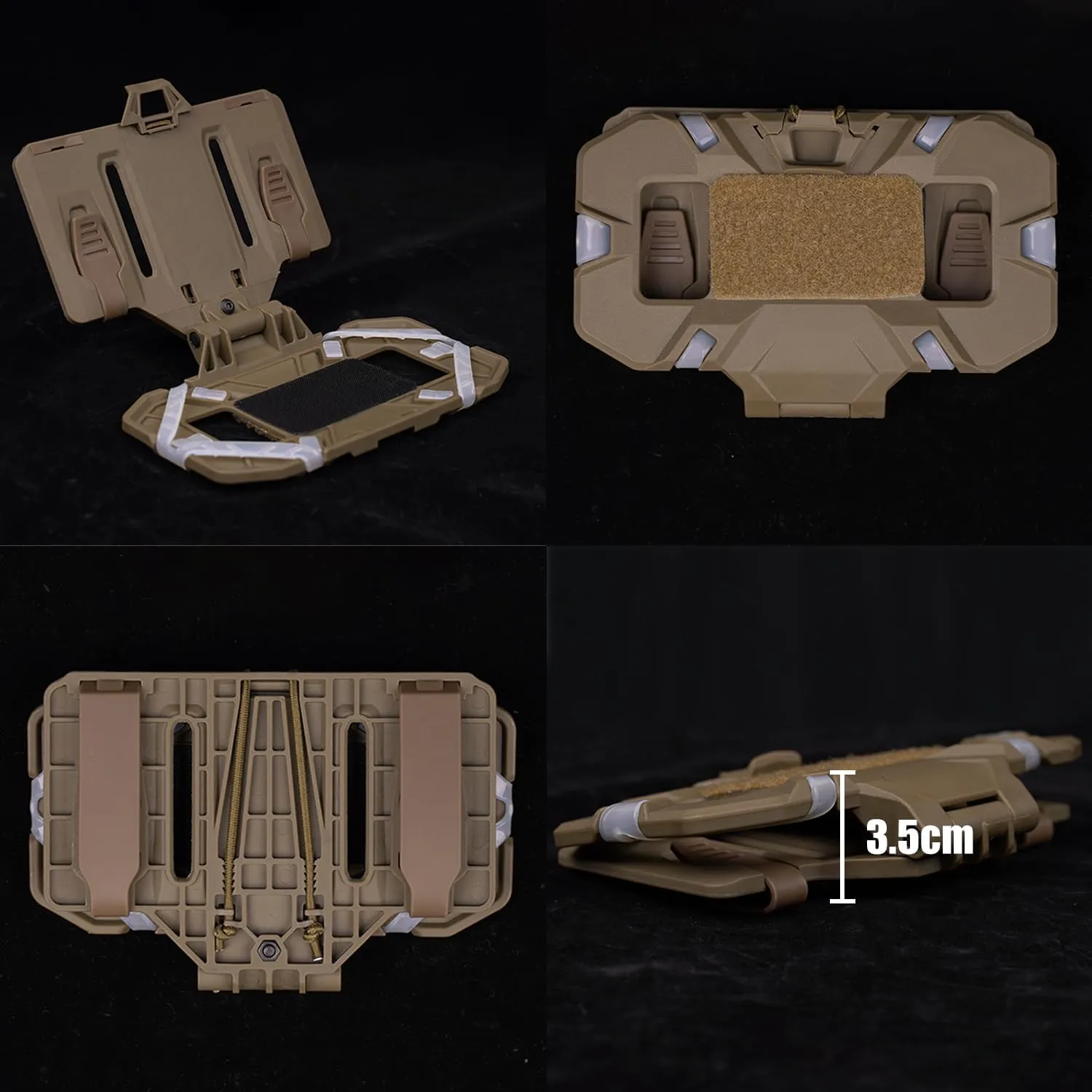 Tactical Plate Carrier Vest Attachments Universal Phone Chest Mount for Screen Size 4.7"-6.7" Molle Foldable Navigation Phone Holder Board