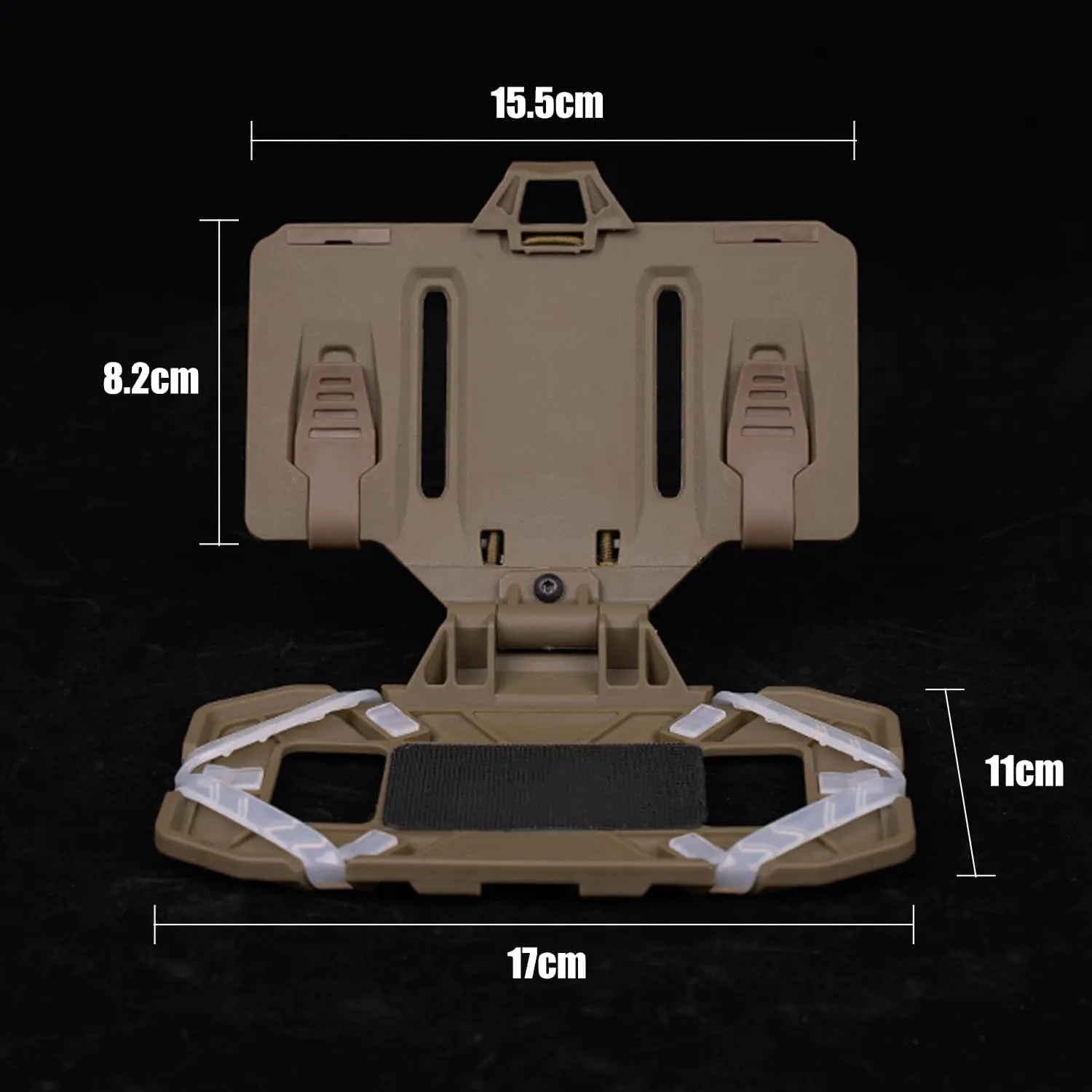 Tactical Plate Carrier Vest Attachments Universal Phone Chest Mount for Screen Size 4.7"-6.7" Molle Foldable Navigation Phone Holder Board