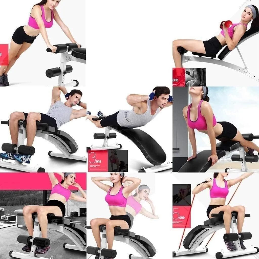TEmkin Weights Bench Adjustable Weight Bench Dumbbell, Lifting Foldable Multiple Files to Adjust The Abdominal Plate Gym Equipment Dumbbell Bearing Capacity Home Equipment Supin