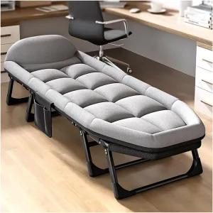 Tent Folding Cot, Heavy Duty Outdoor Bed,with Cushion and Pillow,Portable Folding Camping Cot,for Sleeping and Outdoor Recreation (Color : Grey, Size : 200x70cm)