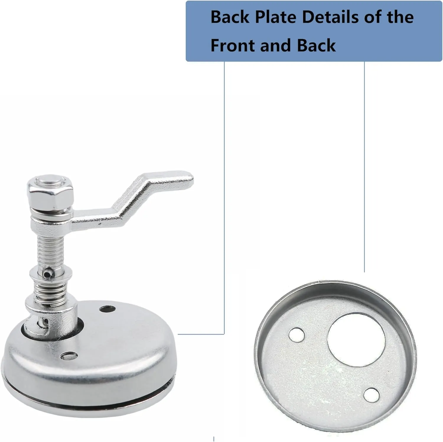 Thorn Boat Cam Latch Stainless Steel Marine Hatch Pull with Back Plate