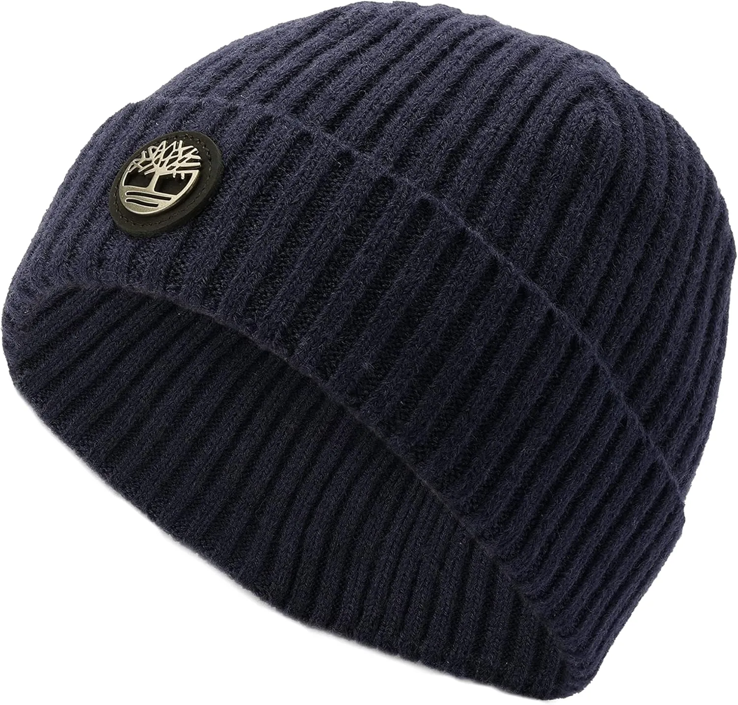 Timberland Men's Ribbed Watch Cap with Logo Plate