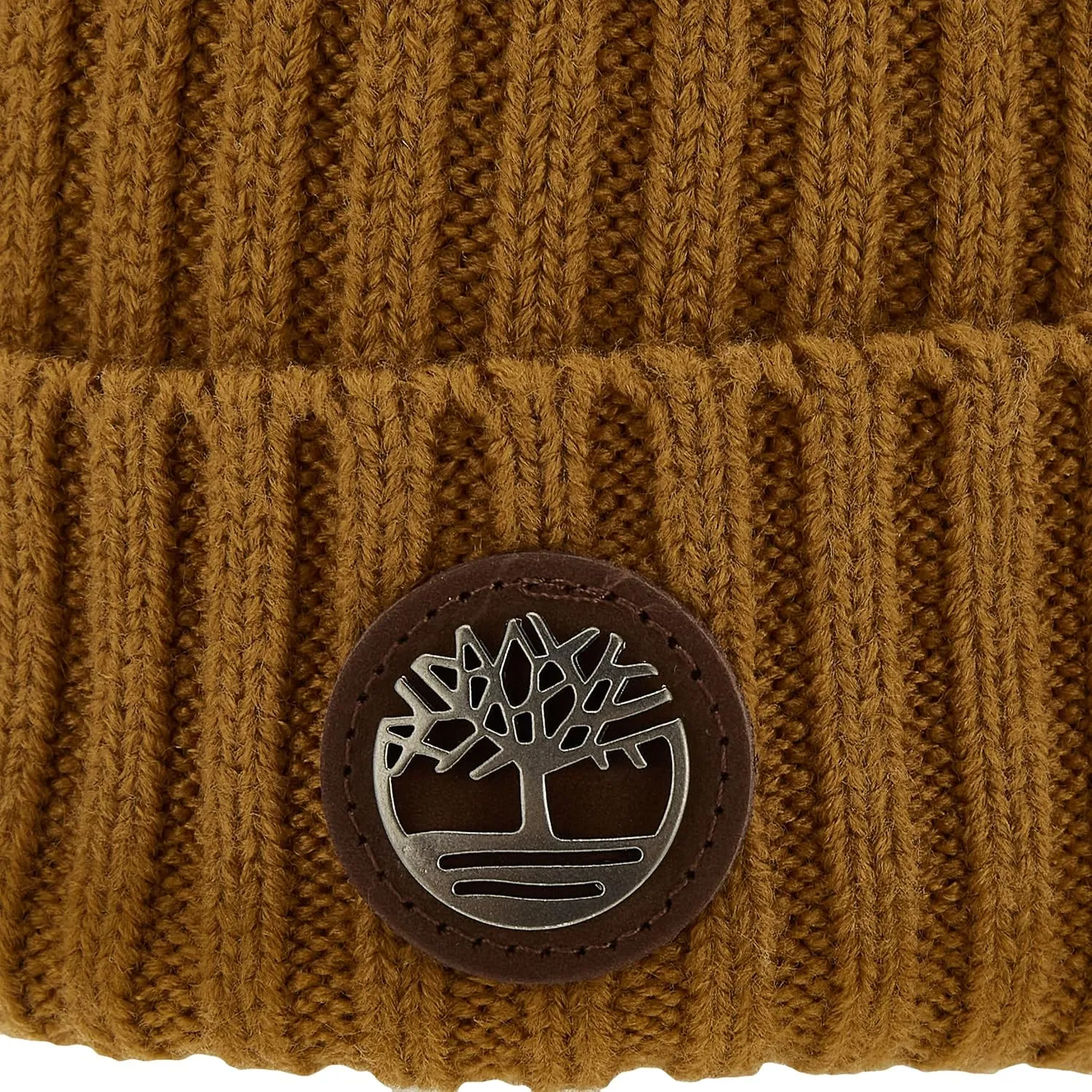 Timberland Men's Ribbed Watch Cap with Logo Plate
