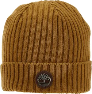 Timberland Men's Ribbed Watch Cap with Logo Plate