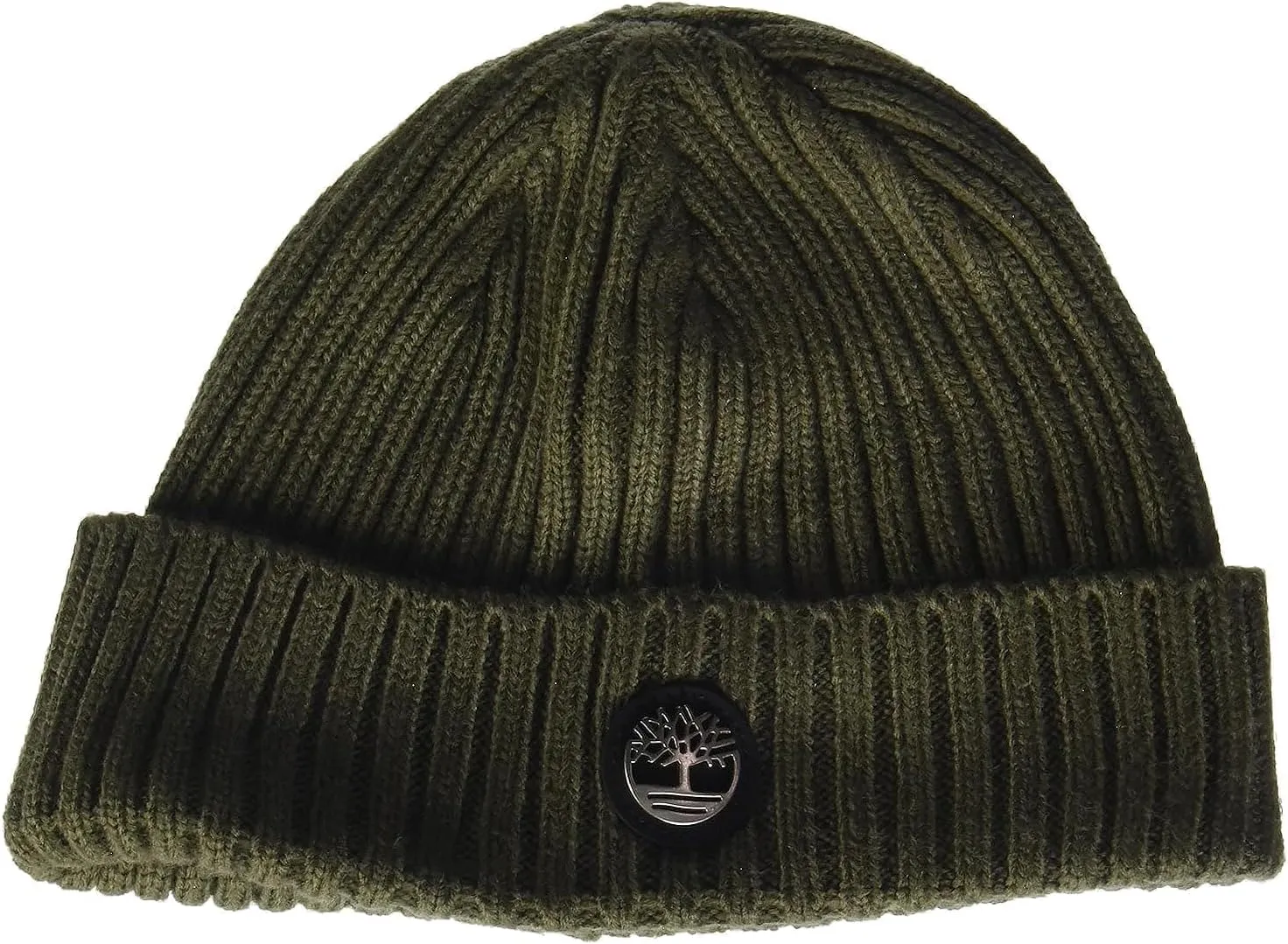 Timberland Men's Ribbed Watch Cap with Logo Plate
