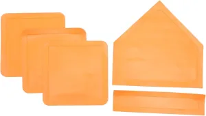 TOYANDONA 1Set Rubber Baseball Base of Non Slip Training Plates for Kickball Ball Baseball Portable and Weather Resistant for School Parks and Backyard Games