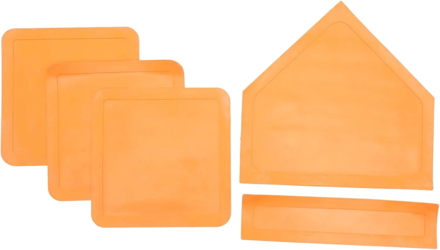 TOYANDONA 1Set Rubber Baseball Base of Non Slip Training Plates for Kickball Ball Baseball Portable and Weather Resistant for School Parks and Backyard Games
