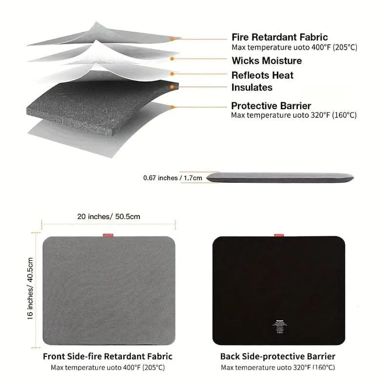 Travel Ironing Pad - Heat Insulation & Foldable Electric Iron Board