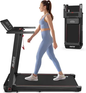 Treadmill with Desk Workstation, Walking Treadmill Pad, Portable Desk Treadmills for Home Small, Foldable Walking Pad with Handle Bar