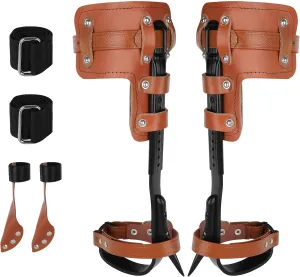 Tree Climbing Spikes Set Tree Climbing Gear 1 Pair Alloy Steel Climbing Spurs 350lbs Load Capacity Arborist Equipment for Climbers, Fruit Picking and Lumberjack