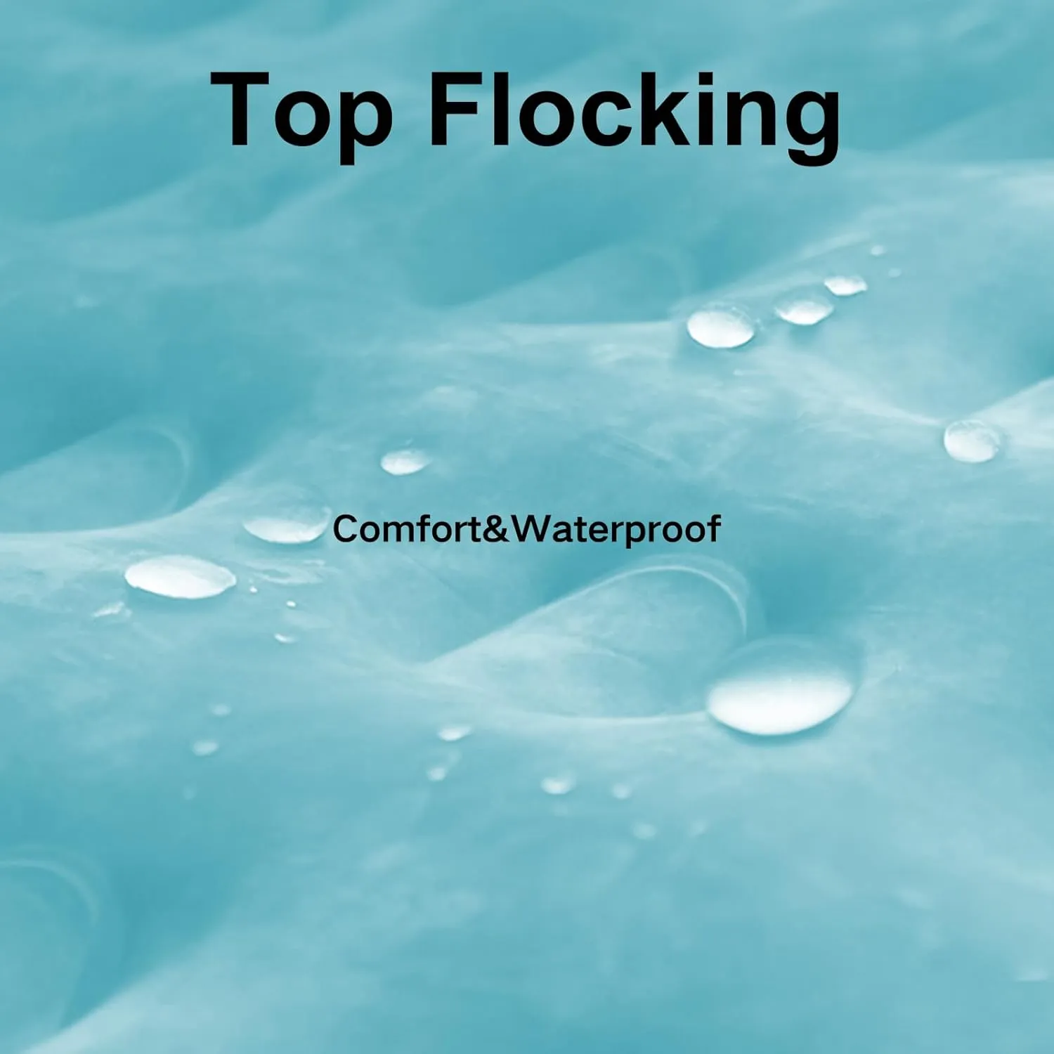Twin Air Mattress with Built in Pump, Single Air Bed with Portable Storage Bag, 18'' Blow up Mattress Suitable for Home and Guests, Top Flocking, 18" Twin Sky Blue