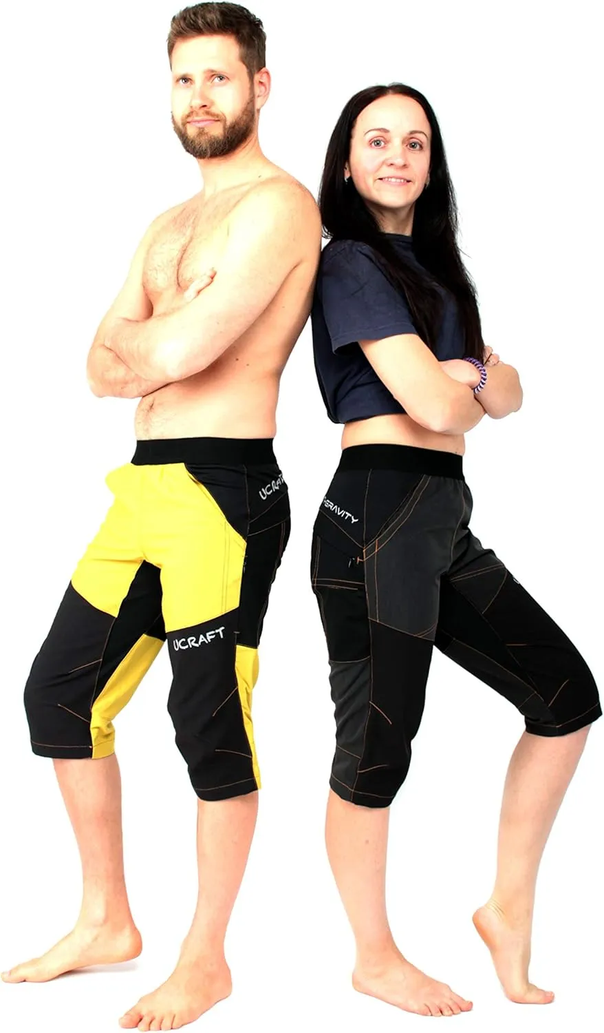 Ucraft "Xlite Rock Climbing Bouldering and Yoga Knickers ¾ Men's and Women's Capri Pants. Lightweight, Stretchy, Breathable