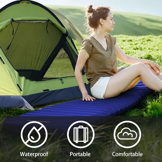 UltraComfort Camping Sleeping Pad - Single, Lightweight & Durable Camping Mattress Pad and Sleeping pad for Camping